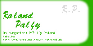 roland palfy business card